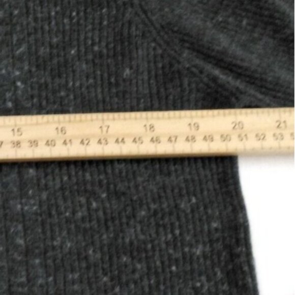 Claiborne Sweater Mens Sz M Dark Gray Ribbed Long Sleeve High Neck - Picture 9 of 13